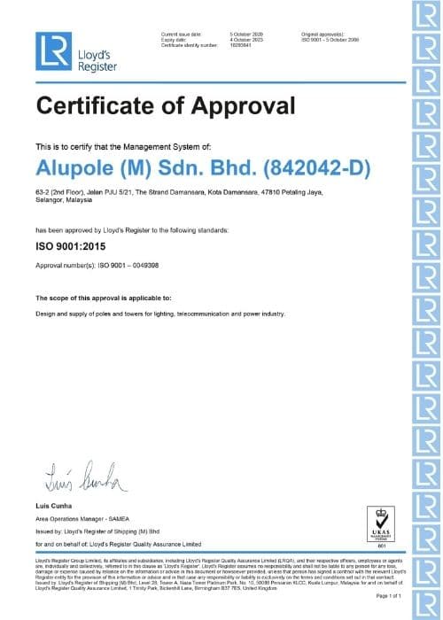 Certificate of Approval